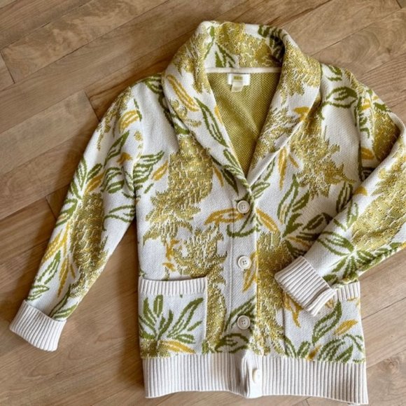 ANTHROPOLOGIE NEW MAEVE PINEAPPLE CARDIGAN SIZE M RETAIL $148 - Picture 3 of 7